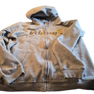 MN Vikings Vintage Zip-Up Hooded Sweatshirt Size 1X